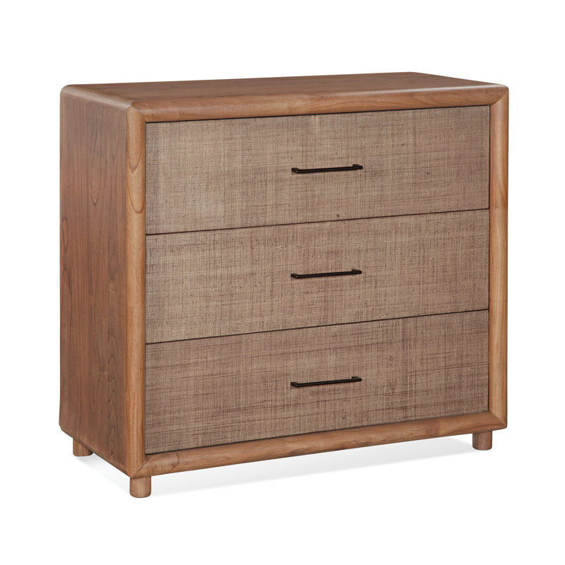 Commode à trois tiroirs Nova, Tonneau vieilli, Tonneau vieilli, Noir