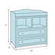 Macy Large Hardwood Fully Assembled Double Dresser and Changing Topper Bundle