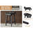 Solid Wood Bar Stools Set of 2, Counter Height Bar Stools with Wide PU Leather Upholstered Seat, Barstools Set with Sturdy Wood Legs-881285889-881285892
