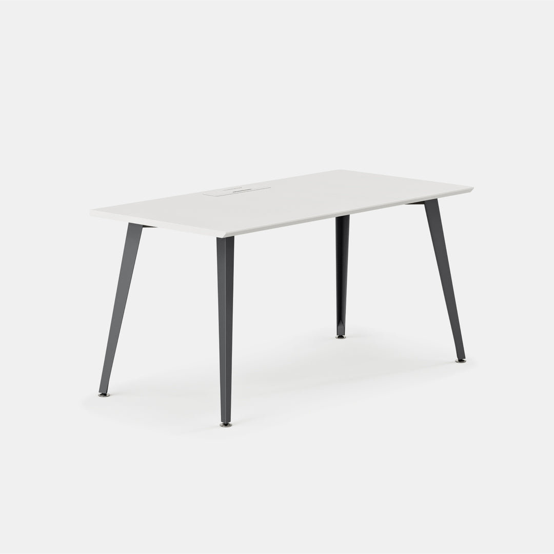 Writing Desk, Charcoal, White, 30" H x 60" W x 30" D