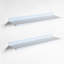 Set 2 Floating Shelf White | Metal Shelves For Picture Shelf And Photo Shelf | Floating Shelves For Bedroom, Kitchen Storage And Bathroom Storage In Home Decor | Wall Shelf (2. White)-1905952855