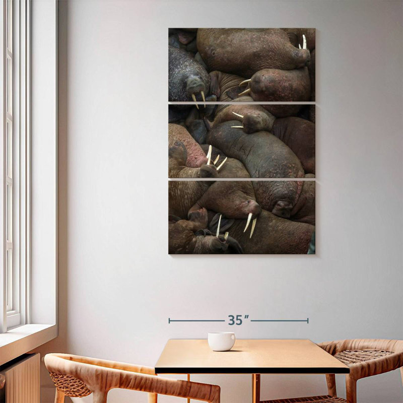 Brampt Walrus Rookery, 65" H x 42" W