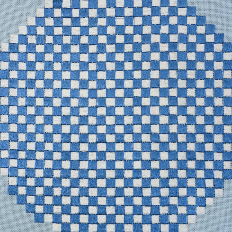 Hansen Embroidery Fabric, Blue/ Medium Blue