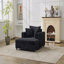 Chaise longue avec repose-pieds amovible et canapé-lit d'appoint rembourré avec coussins, fauteuil rembourré à assise profonde moderne-828042720