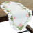 Summer Rose Embroidered Cutwork Mini Table Runner