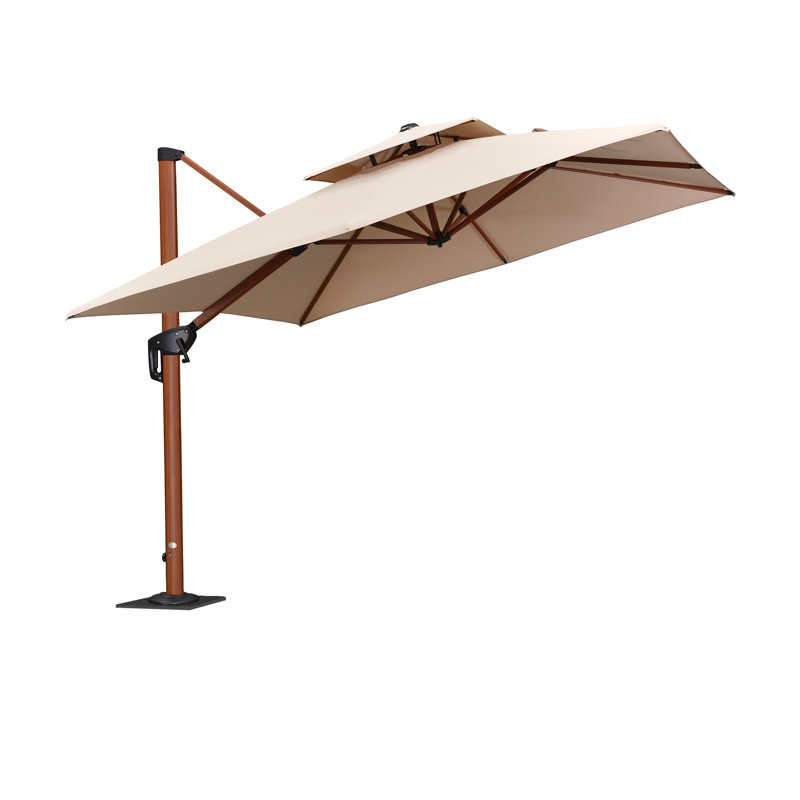 Parasol de luxe carré Rejane, Beige