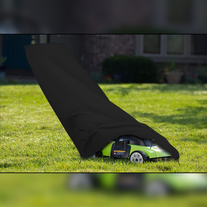 Heavy Duty Waterproof Push Lawn Mower Cover, Durable & UV Resistant Outdoor Riding Lawn Mower Cover, 44" H x 50" W x 25" D