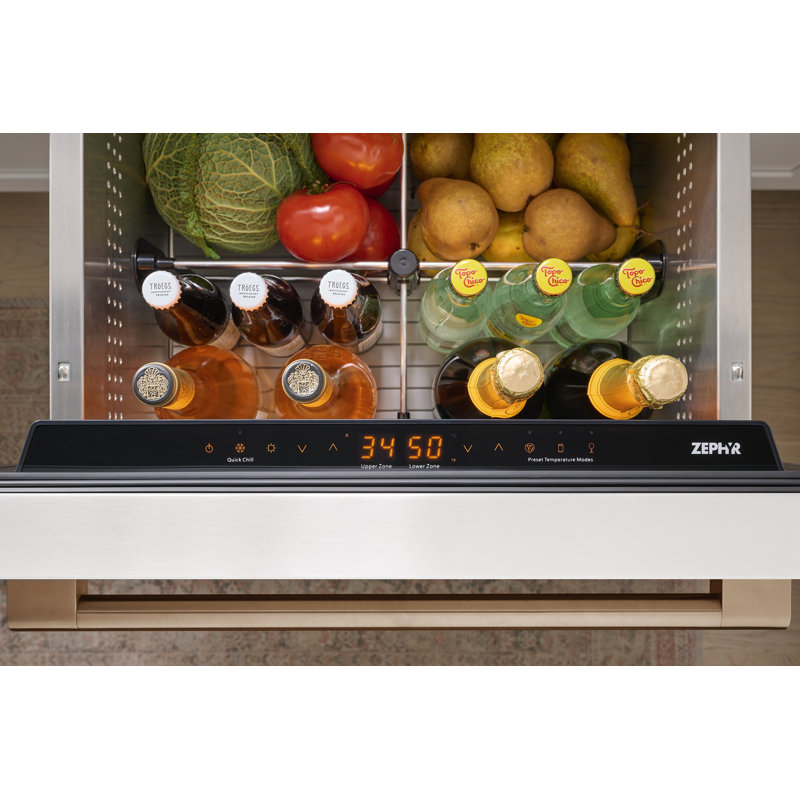 Zephyr Presrv 24" Built-In Dual Zone Panel Ready Refrigerator Drawers