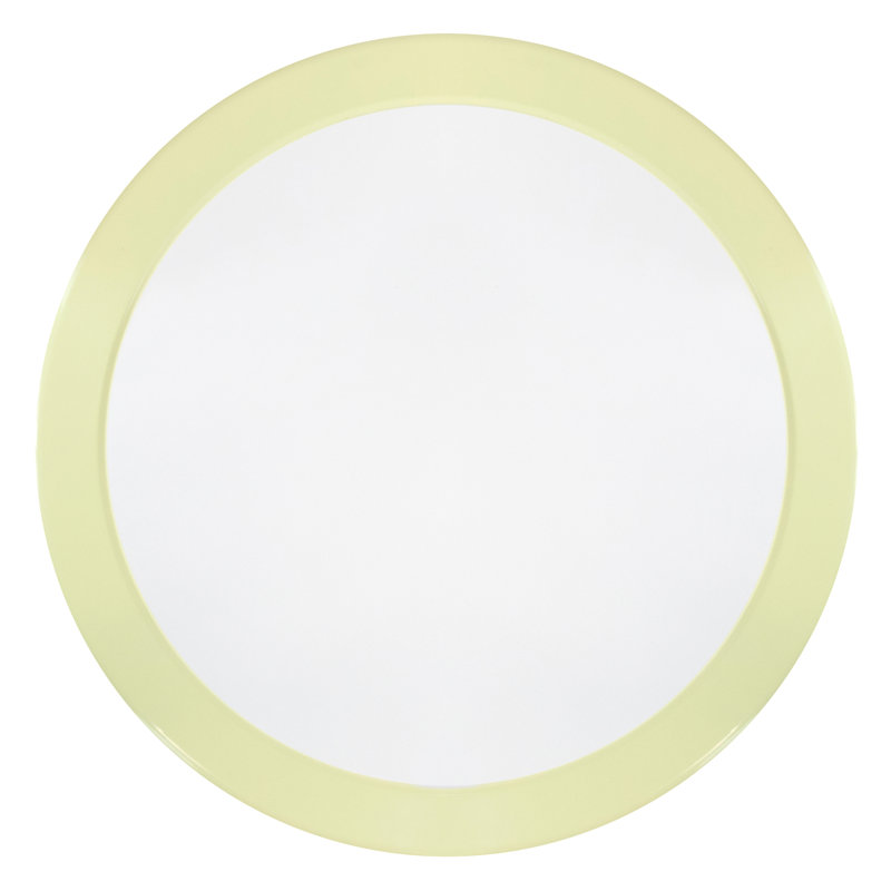 22" Outdoor Retro Tulip Side Table, Yellow/White