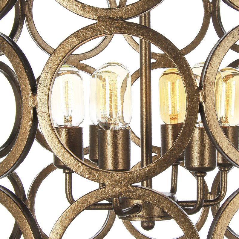 Lustre cylindrique unique à 6 lumières Ringlet