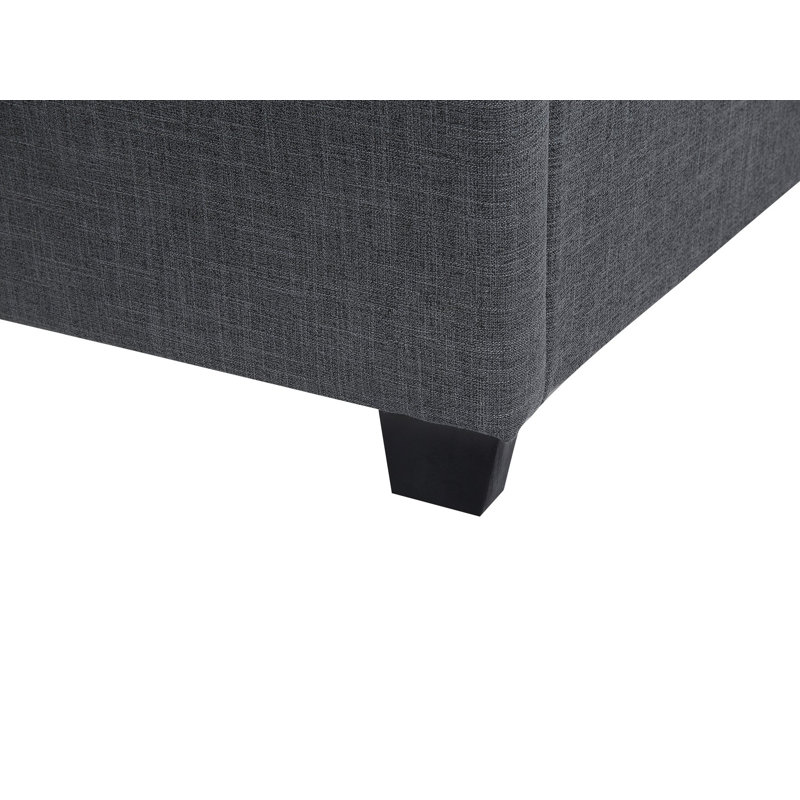 Nika Upholstered Bed, Super King (6'), Grey