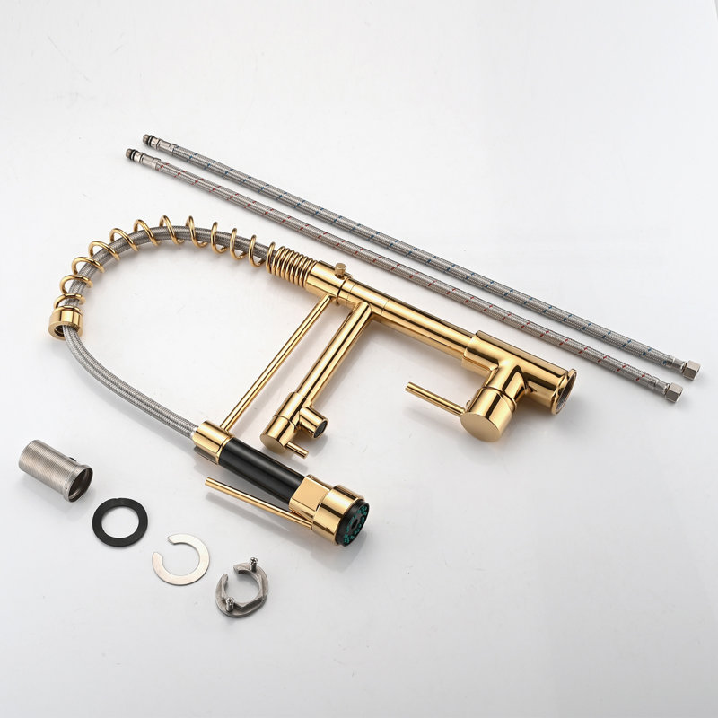 Commercial Pull Down Kitchen Sink Faucet Single Handle Modern Kitchen Faucets