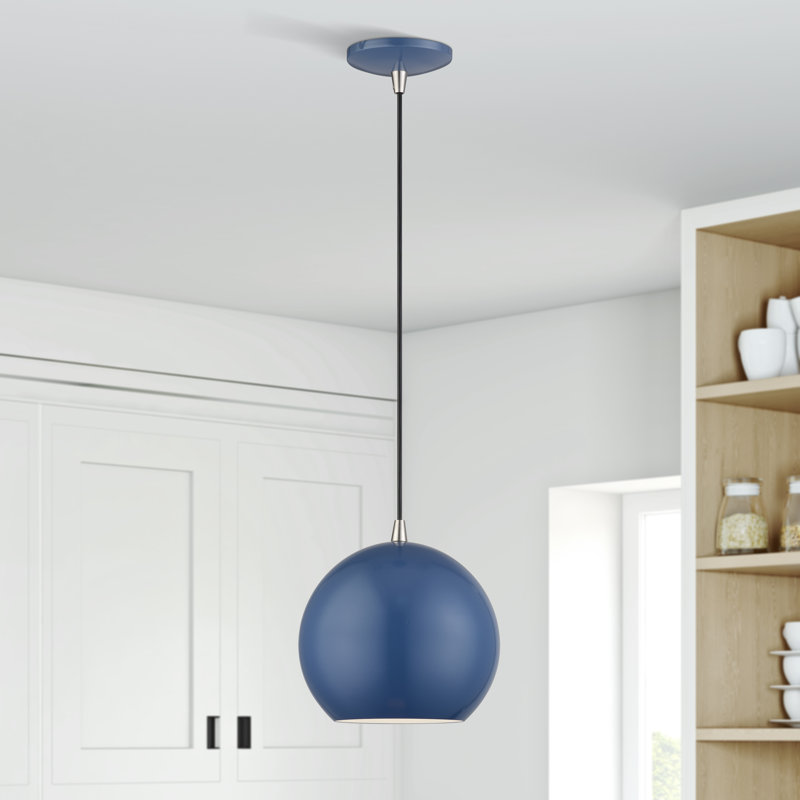 Luminaire suspendu Cavill, Bleu océan