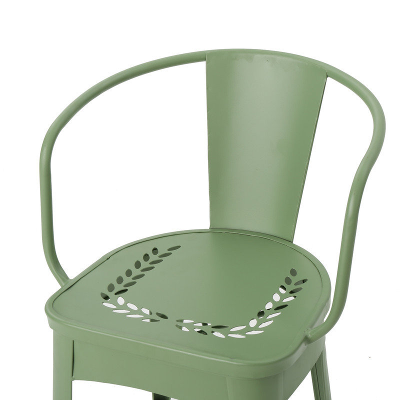 3-Piece Outdoor Bistro Set with Table and Stackable Chairs