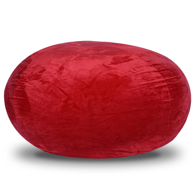 Minky Velvet Bean Bag Chair, Red Velvet