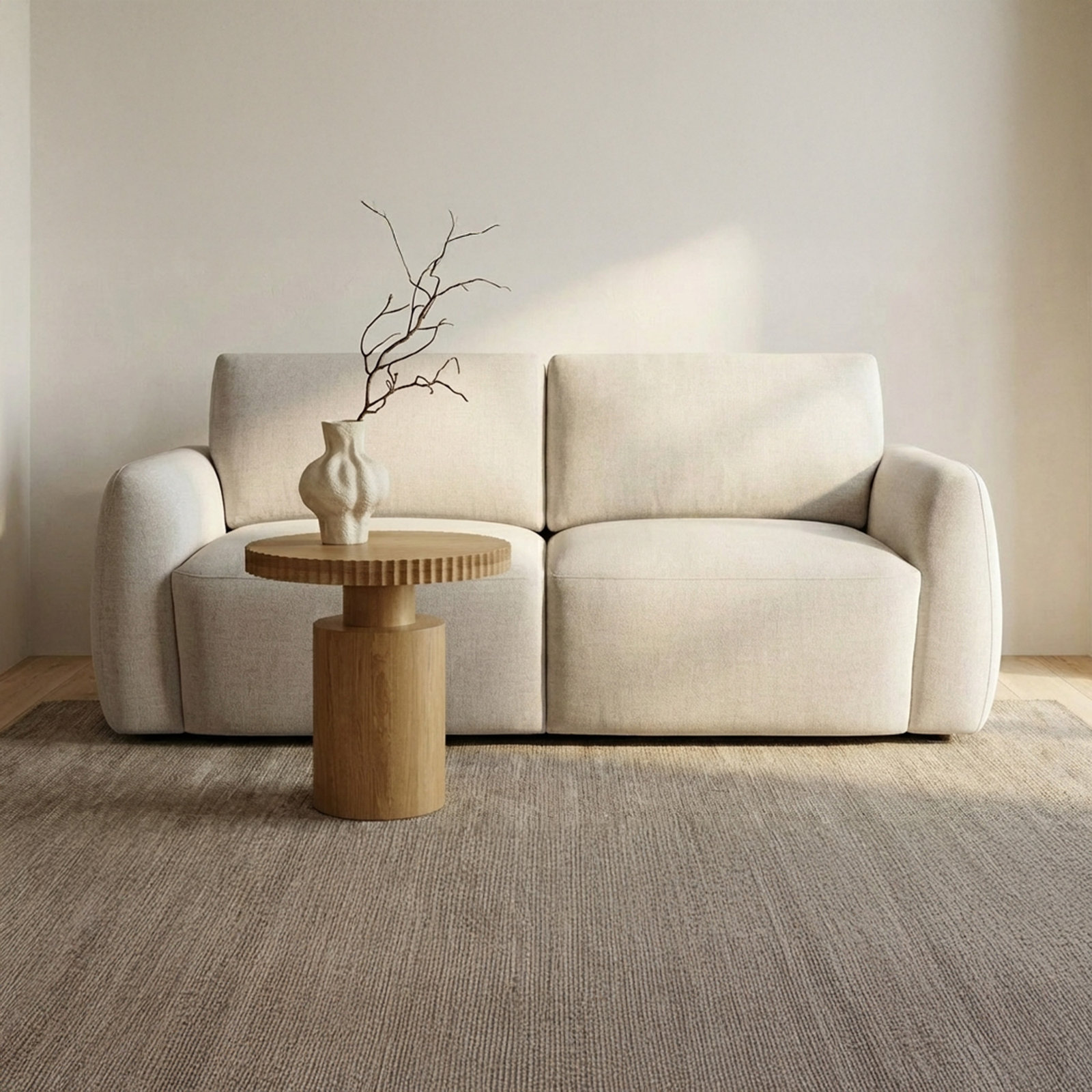 GRACIE Sofa, Beige, 35.4" H x 68" W x 39.4" D