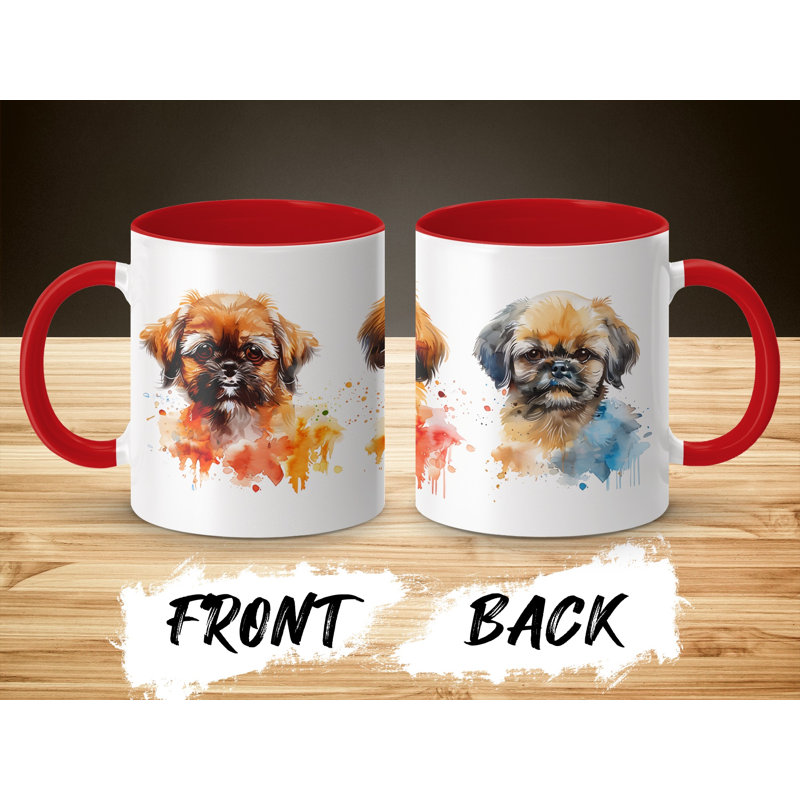 Ceramic Coffee Mug, Red, 3