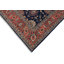 Tapis oriental bleu en laine noué à la main 7 pi 8 po x 10 pi 3 po Baccio