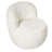Polyester Rounded Barrel White Accent Chair