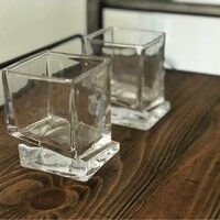 Carre Square Heavy Base Whiskey Glasses — John Osborn & Co.