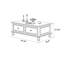 Table basse moderne en bois de frêne avec tiroirs fermés-1199010099