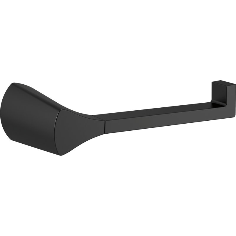 Zura Wall Mount Toilet Paper Holder, Matte Black