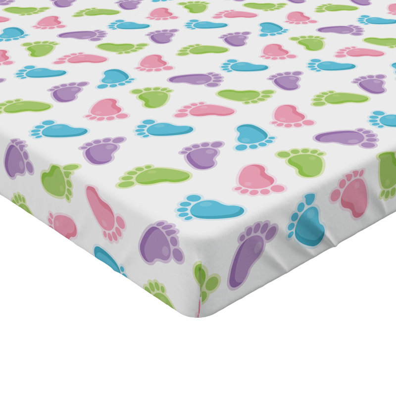 Multicolore, ensemble de 2 empreintes de pas Ambesonne, Drap-housse très grand californien