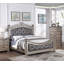 Formal Traditional Antique Silver 1pc King Size Bed Tufted Faux Leather Headboard Footboard Bedframe-1021754168-1021754174