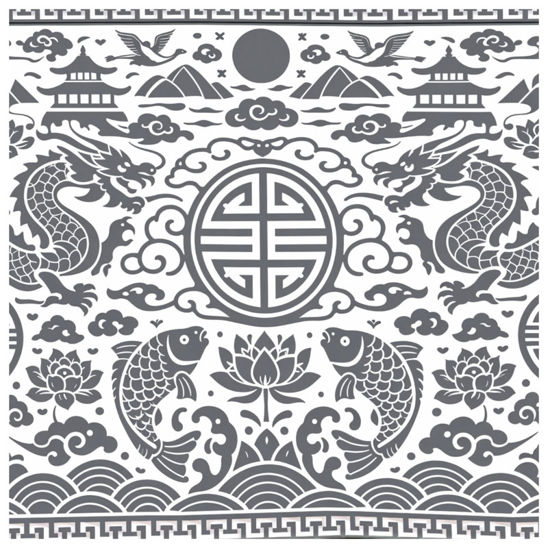 Édredon Asian Dragon symbolique, Twin