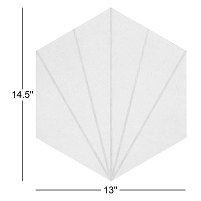Carreau de porcelaine 13 po x 14,5 po Arbor Hex B poutres (10,51 pieds carrés / caisse)
