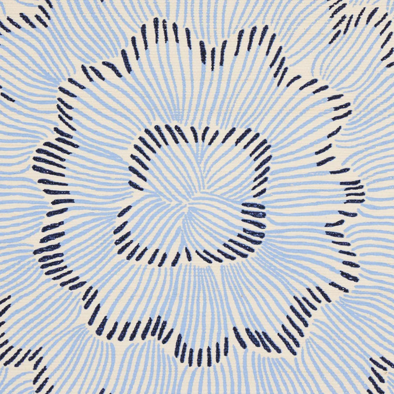 Papier peint Schumacher x Celerie Kemble, Bleu