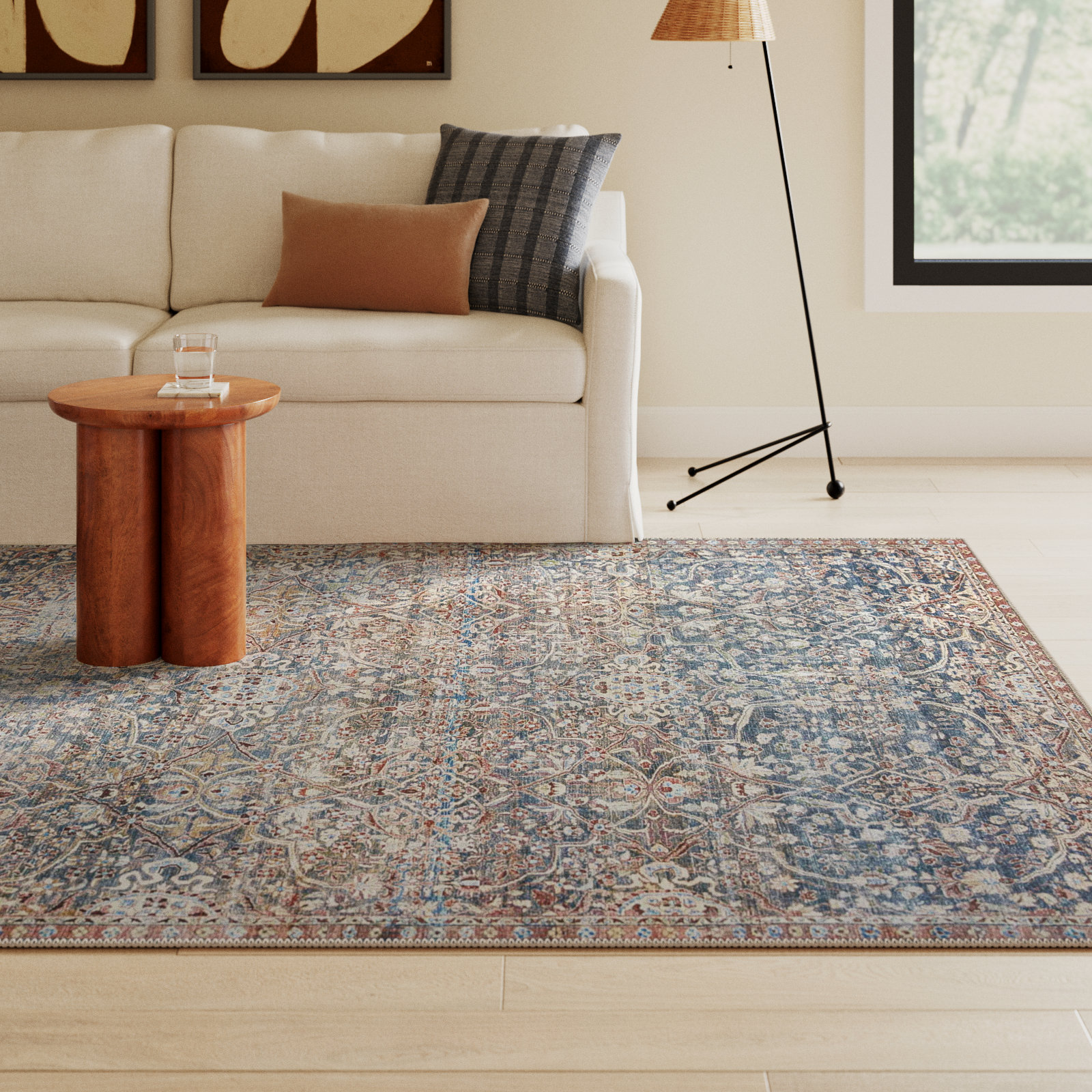 Chris Loves Julia x Loloi Jules Denim Spice Rug, Rectangle 7'6" x 9'6"