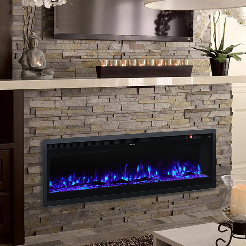 Symple Stuff 91.4cm W Black Electric Fireplace