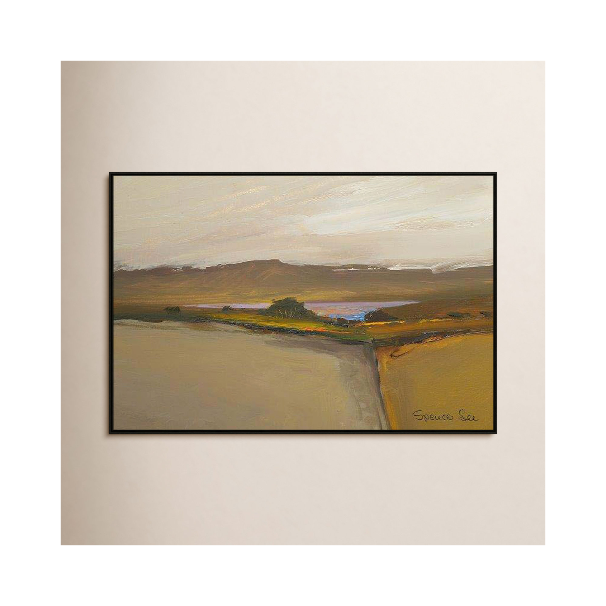 Heaven And Earth IV by Spencer Lee, Espresso Framed, 41.5'' H x 61.5'' W x 2'' D