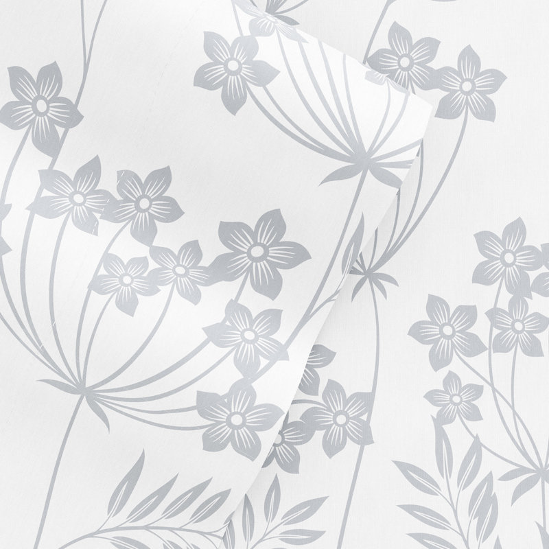 Ensemble de literie 8 pièces - Housse de couette unie, ensemble d'édredon et ensemble de draps à motifs, Floral blanc