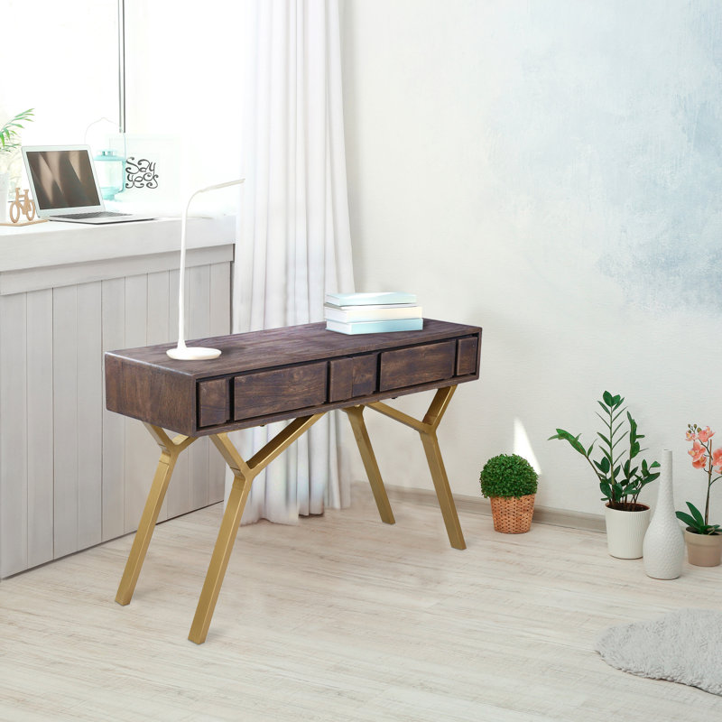 45'' Solid Wood Top Console Table