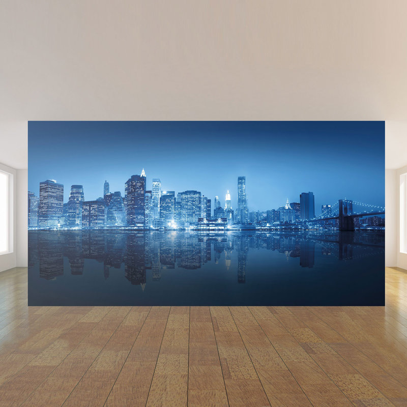 Panneau de papier peint Merethe City, L 100,08 po x l 192 po