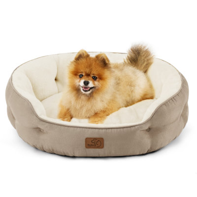 Bedsure Cozy Round Dog & Cat Bed for Small Pets, Washable Plush Nest with Non-Slip Base, Indoor
