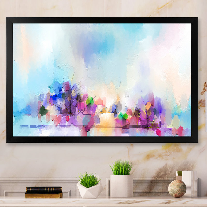 Pinceau Ocean Waves Impression VI - reproduction de cadre flottant sur toile, H 12 po x l 20 po x P 1 po, Cadre noir