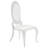 Antoine 7-Piece Glass-Top Dining Set with Table and 6 Oval-Back Chairs, White and Cream White