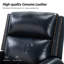 Fauteuil inclinable et pivotant en cuir véritable l 29,6 po Manning-506129072
