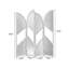 4 Panels Nut-brown Solid Wood+Rattan Folding Room Divider