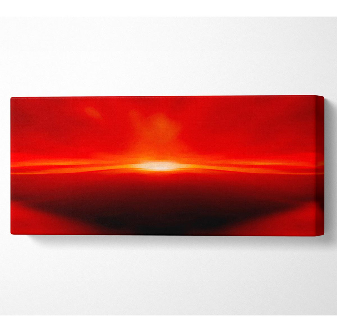 Red Abstract Sunblaze - Leinwanddrucke auf Leinwand