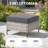 Outdoor Wicker Sectional Sofa Set with Ottoman, Coffee Table, Cushions and Throw - Ideal for Patio Relaxing-1520251373