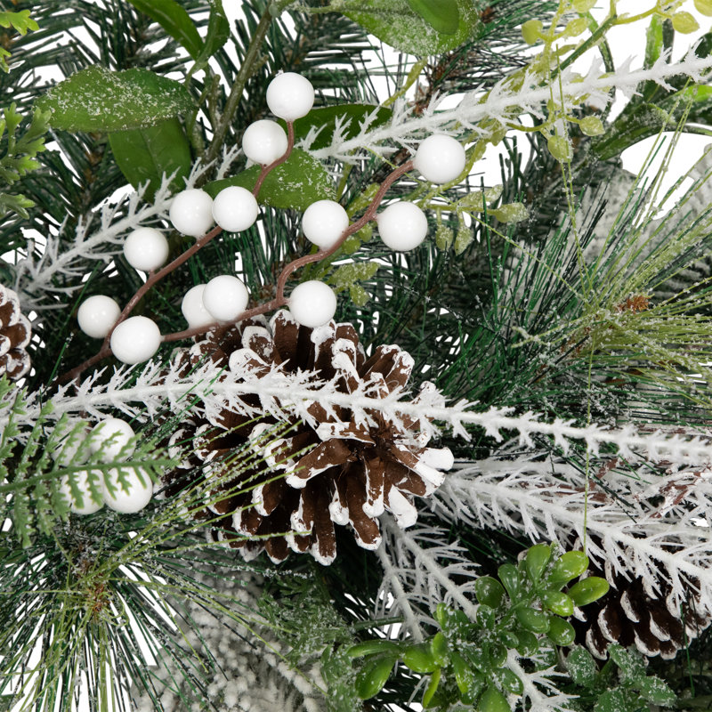 Frosted Pinecones and Berries 36'' Christmas Wreath