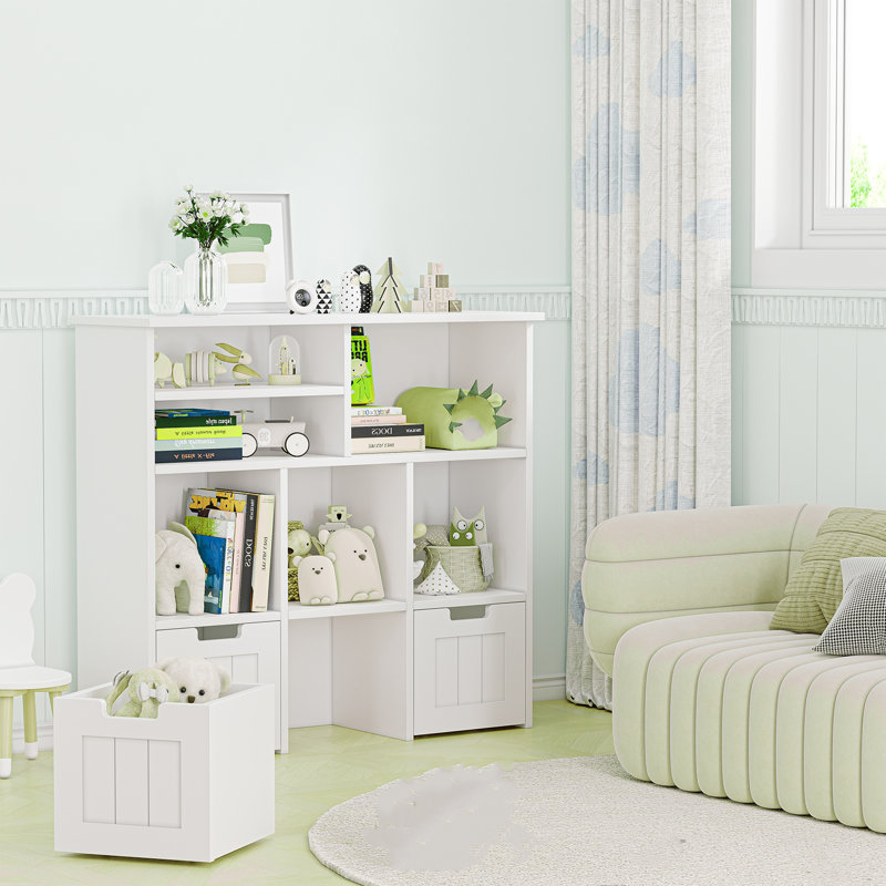 Armoire de rangement pour enfants avec 3 tiroirs et roue cachée
