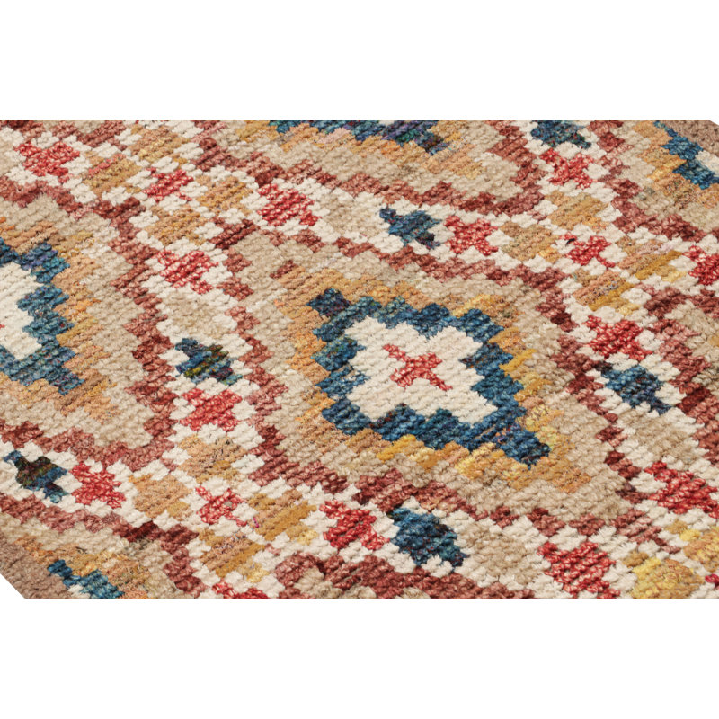 Hand Knotted Silk and Wool Rug