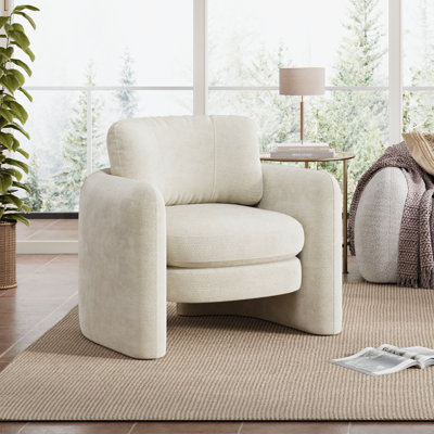 Fauteuil demi-tonneau rembourré