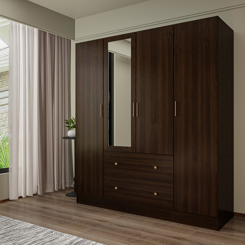 Armoire 4 portes, Brun