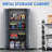 71" Lockable Heavy Duty Metal Storage Tool Cabinet W/ 2 Adjustable Shelves-1608665168